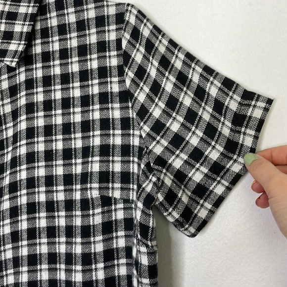 Daisy street plaid contrasting zipper shirt dress - Picture 4 of 6